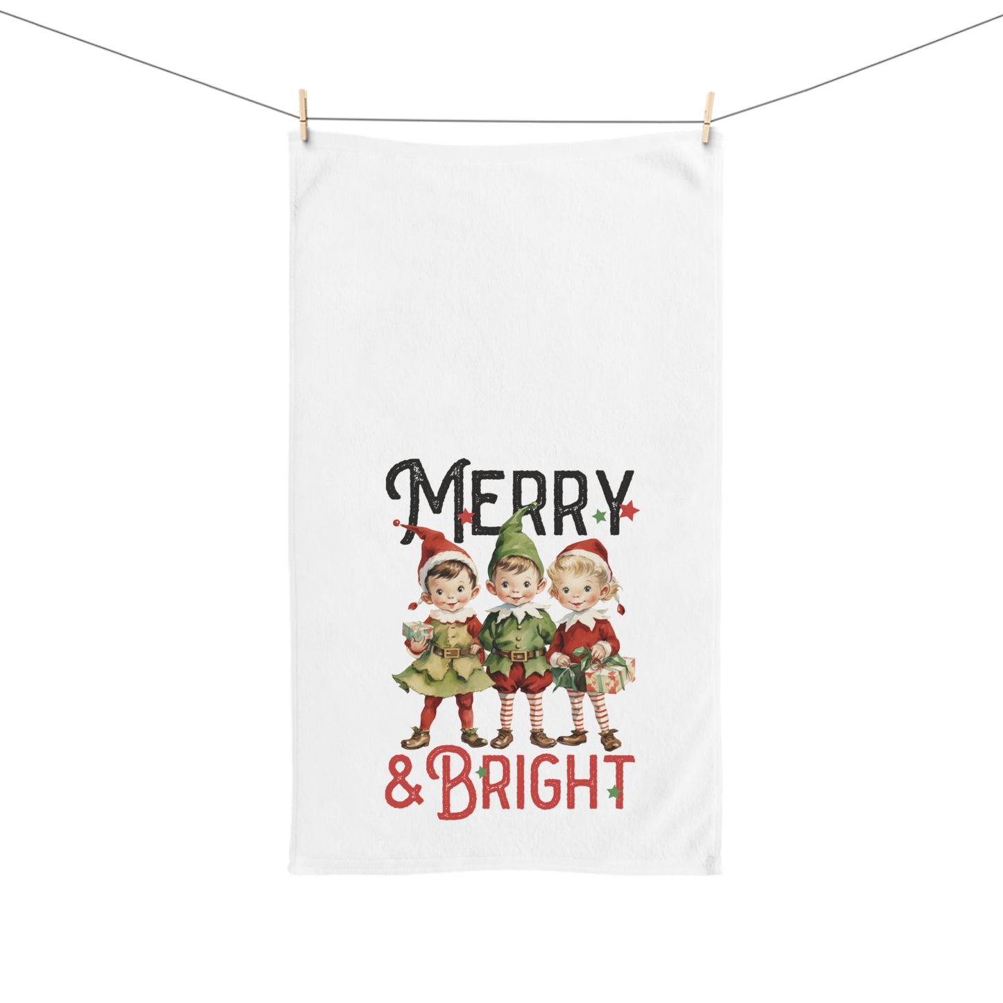 Vintage Christmas Hand Towel
