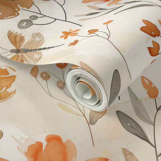 Harvest Wildflowers Wallpaper, Watercolor