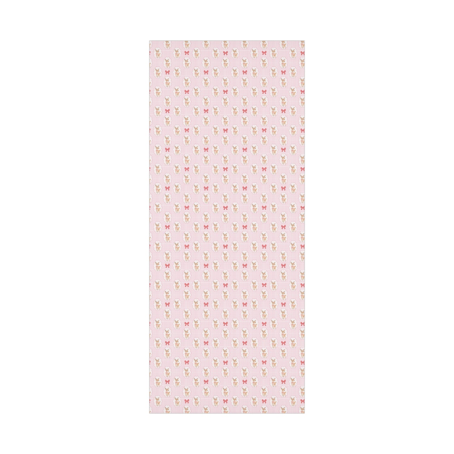 Pink Reindeer Little Girl Christmas Wrapping Paper, Merry Christmas Wrapping Paper, Vintage Gift Wrap, Christmas gift wrap