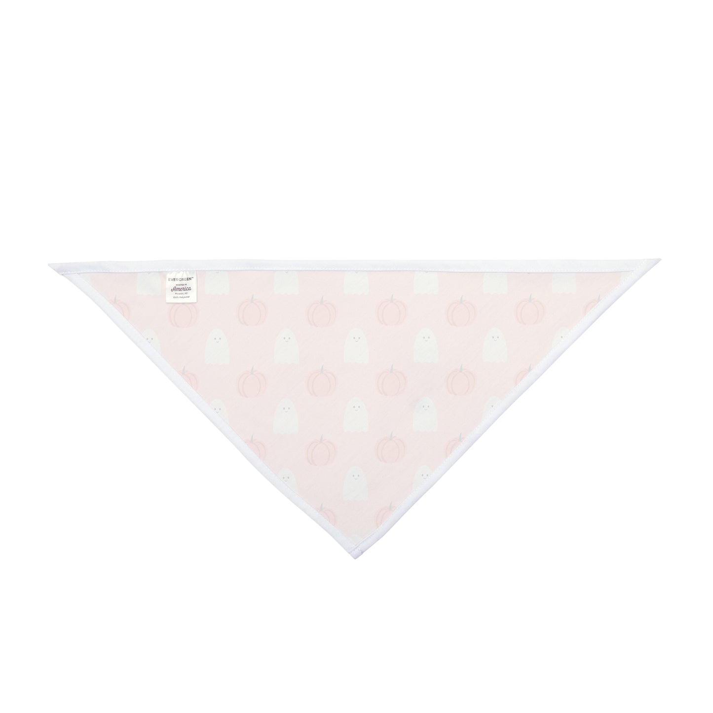 Peach Ghosts & Pumpkins Dog Bandana