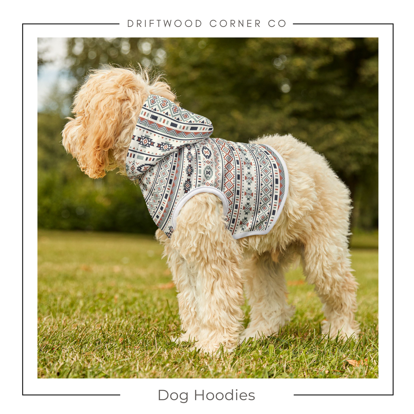 Aztec Fall Dog Hoodie, Autumn Dog Apparel, Southwest Dog Hoodie, Fall Apparel for Dogs