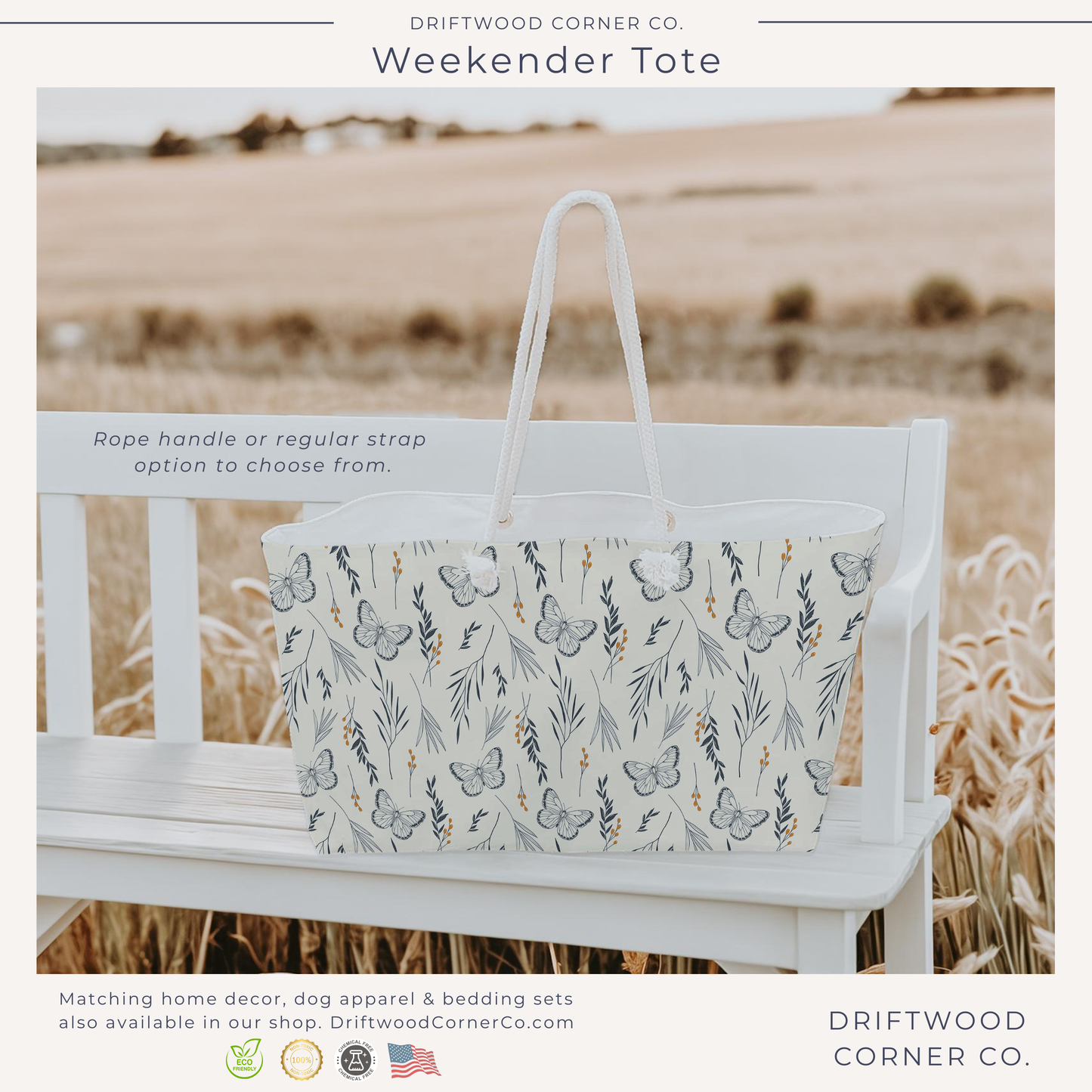 Butterfly Fall Botanical Weekender Bag