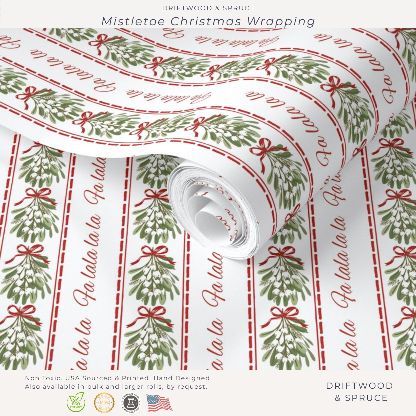 Christmas Mistletoe Wrapping paper