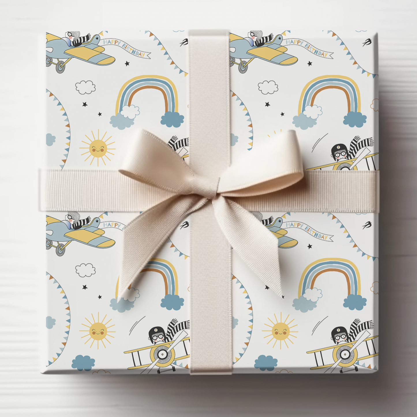 Airplane Birthday Wrapping Paper