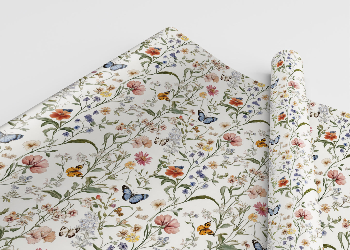 Wildflowers & Butterflies Wrapping Paper