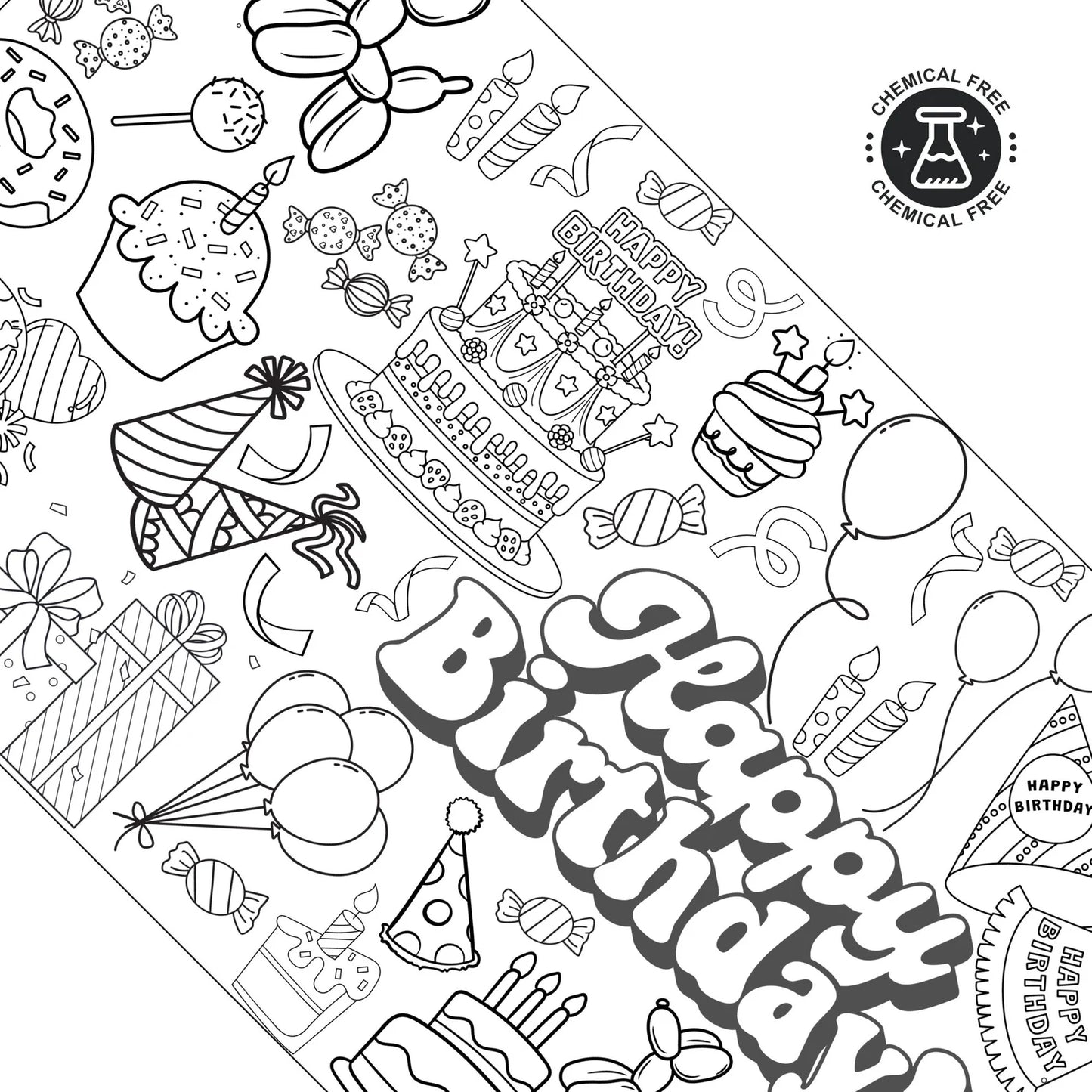 Birthday Giant Coloring Poster