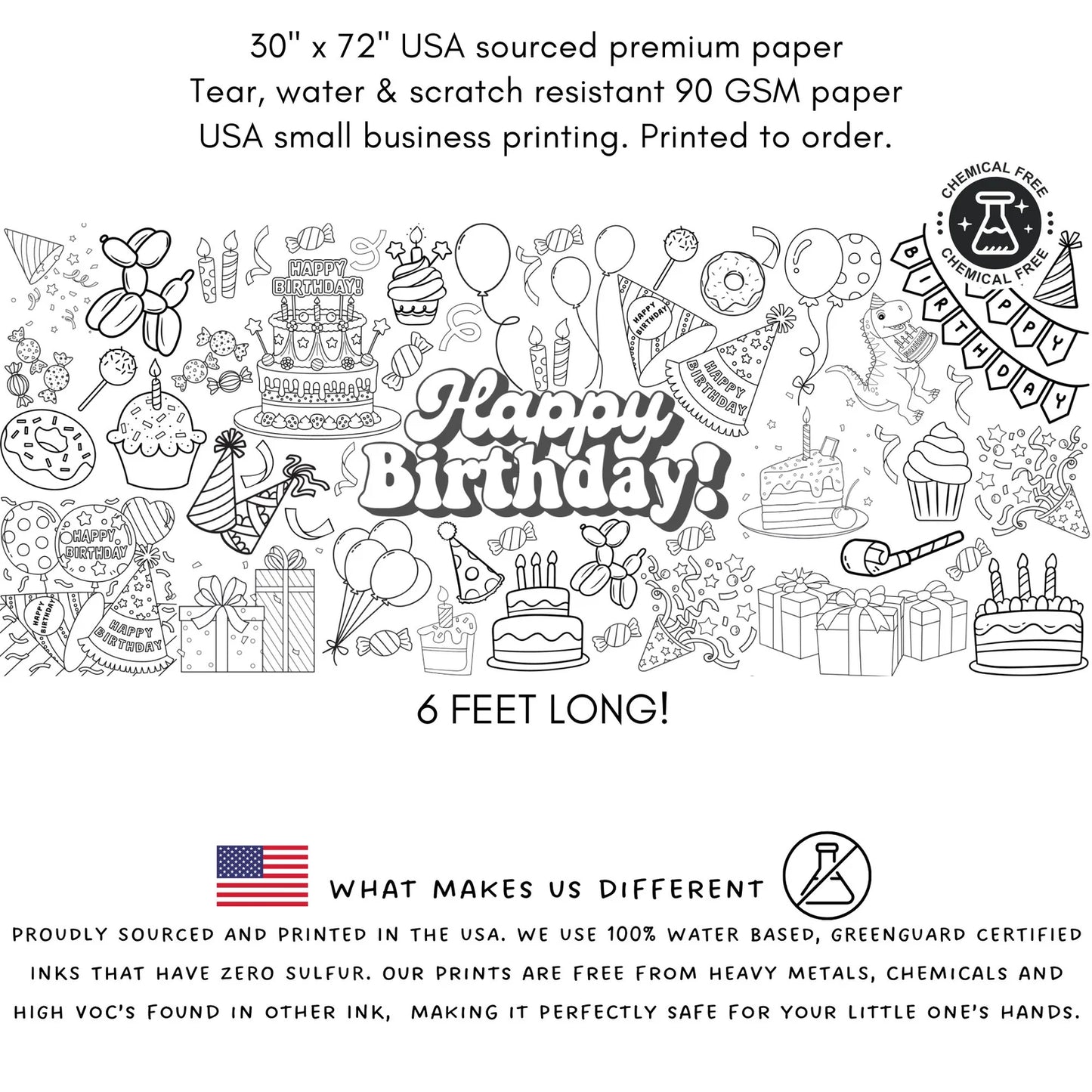 Birthday Giant Coloring Poster