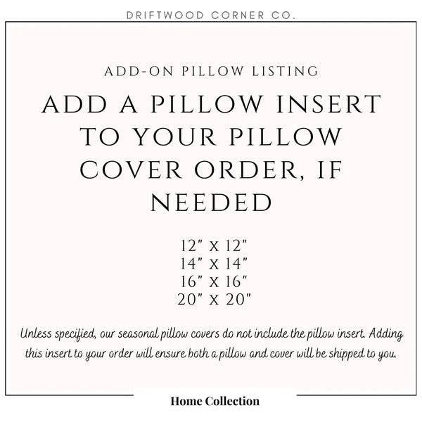 Add on Pillow Insert