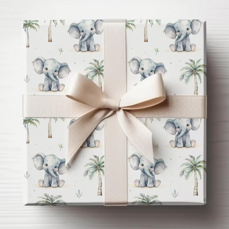 Safari Baby Shower Wrapping Paper