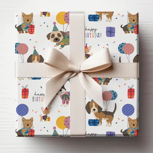 Birthday Dog Wrapping Paper