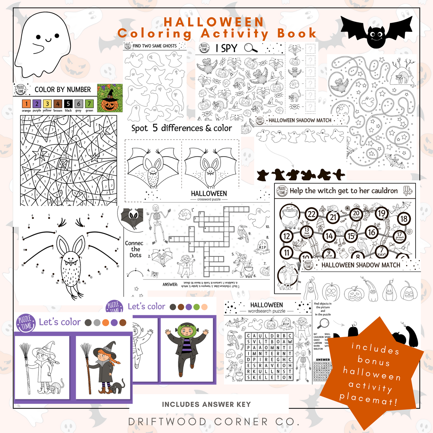 Halloween Games | Halloween Party Games | Halloween Game | Halloween Games Printable | Halloween Games for Adults Kids | Printable Games