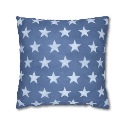 Faded Rustic Style Stars Patriotic Pillow Cover, Pairs Well W/ Our Rustic Red Striped Pillow Cover, Farmhouse Summer Decor