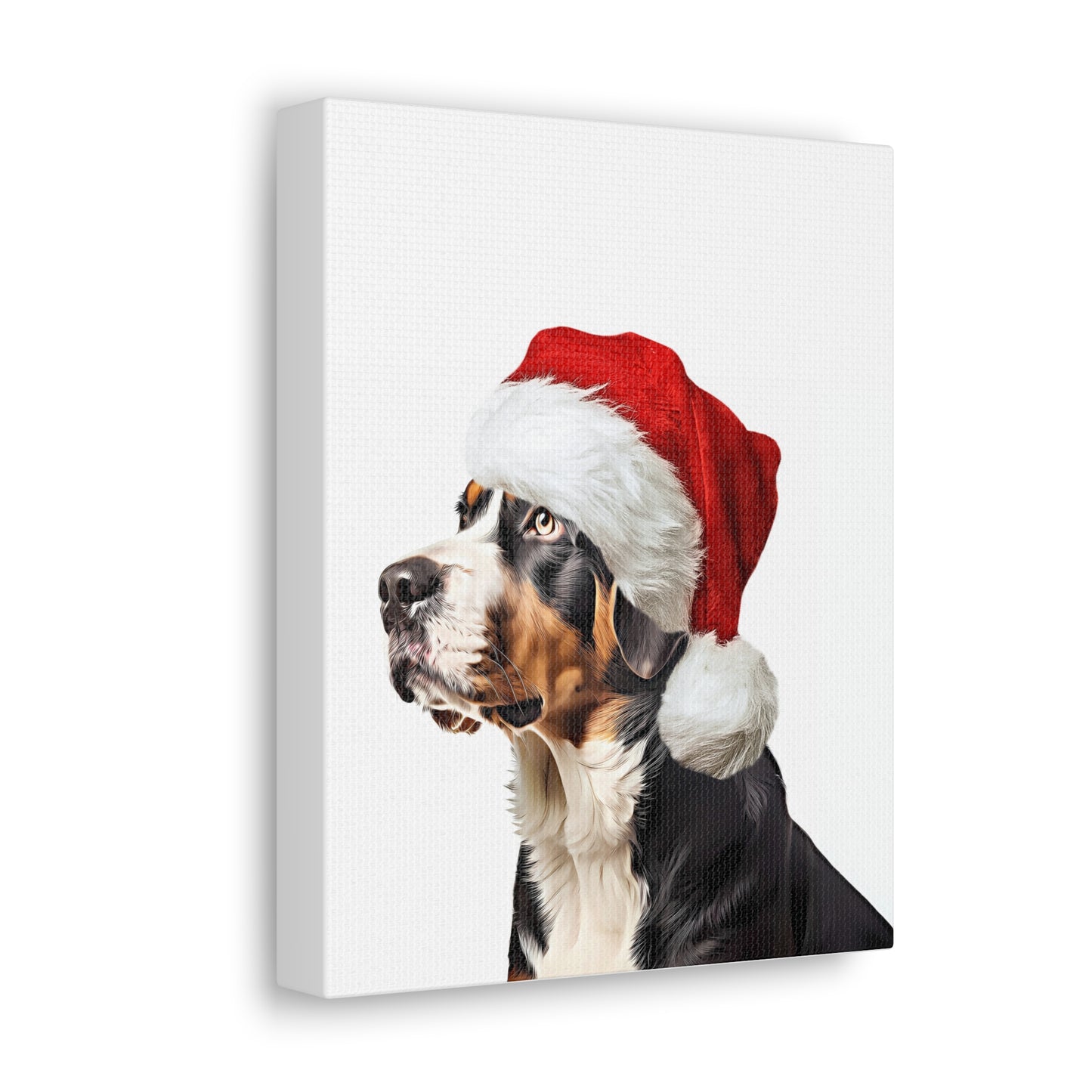 Swissy Christmas Portrait Wrapped Canvas (No Frame)