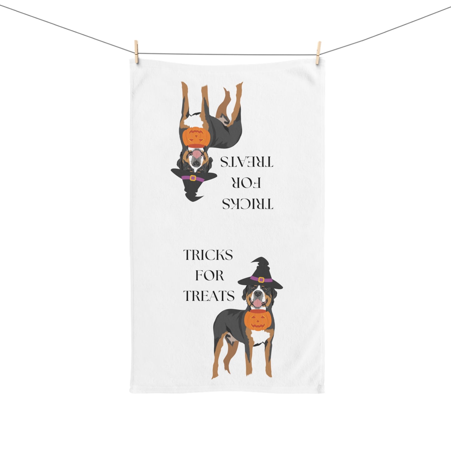 Swissy Tricks for Treats Kitchen Towel