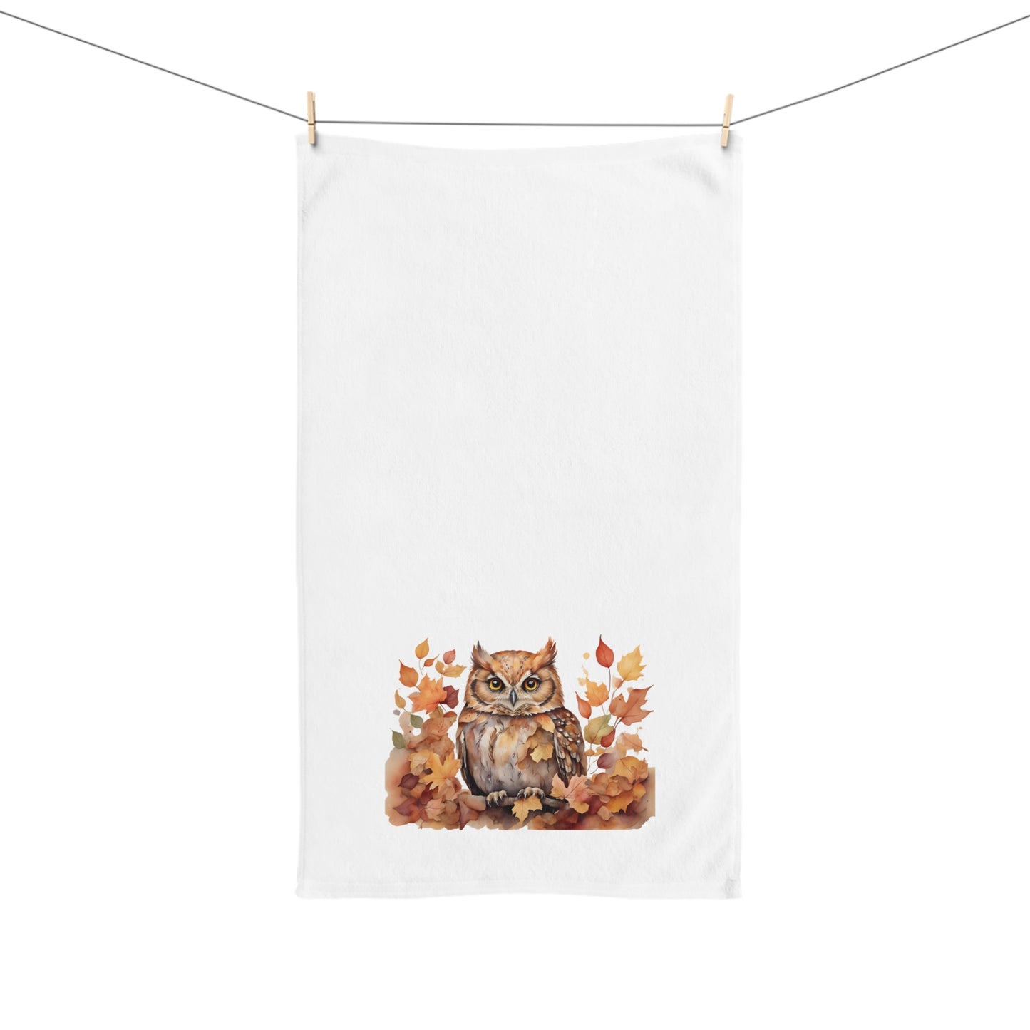 Owl Fall Harvest Hand Towel