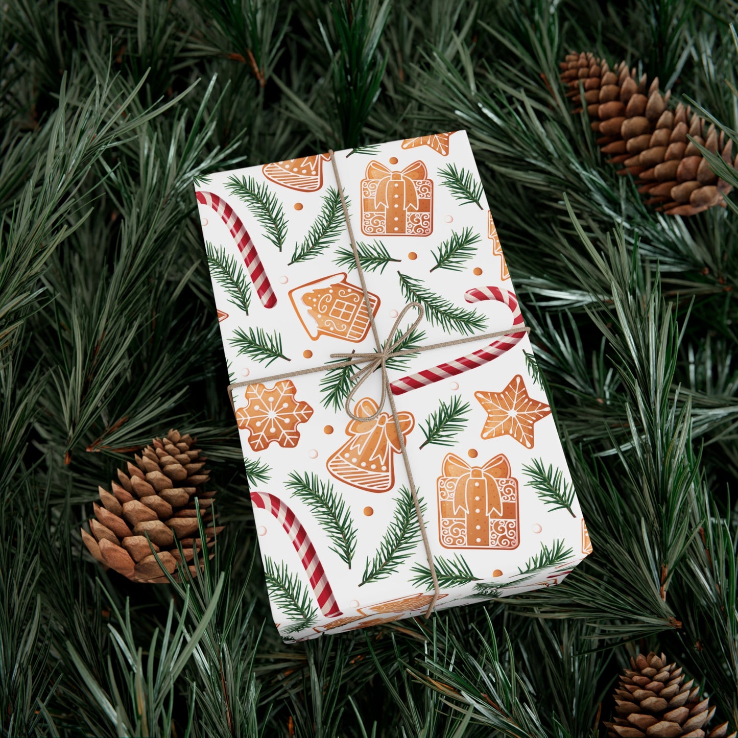 Cookies & Candy Cane Bakery Christmas Wrapping Paper