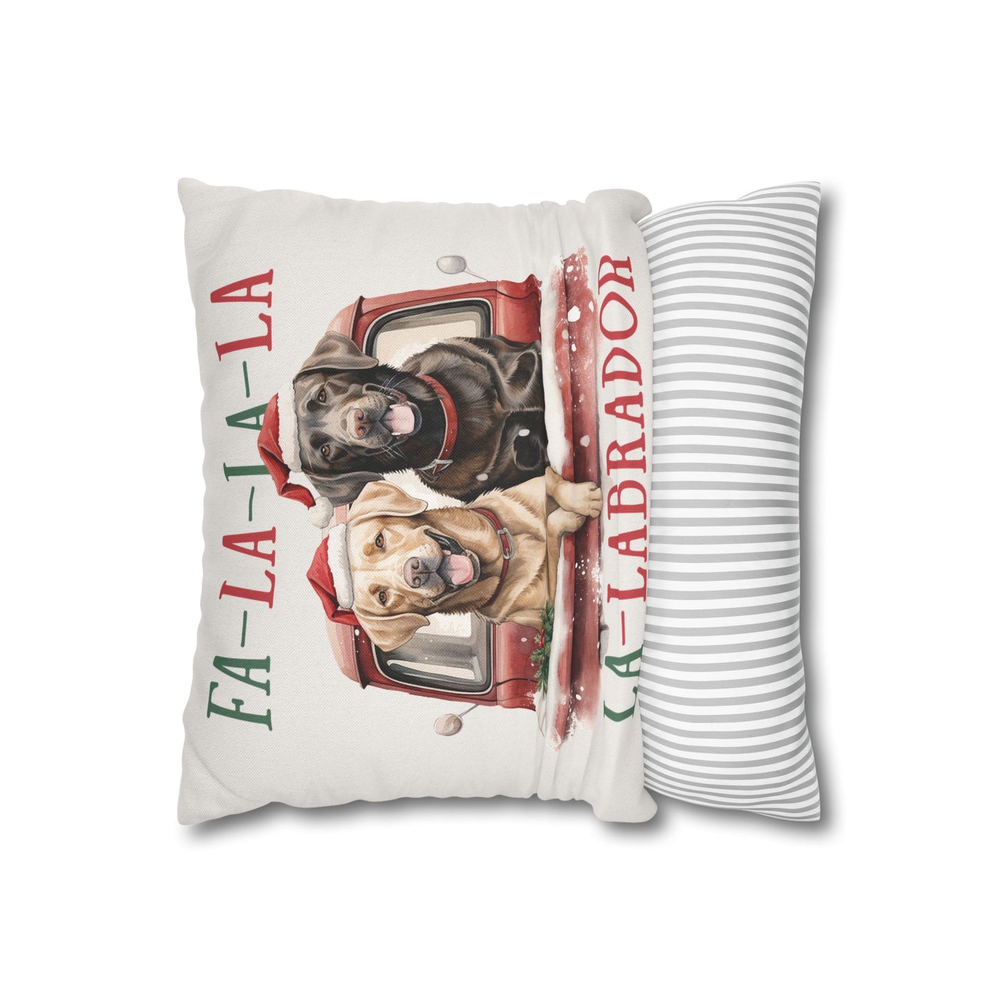 Labrador Retriever Christmas Throw Pillow Cover