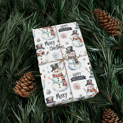 Snowman Christmas Wrapping Paper
