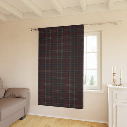 Christmas Tartan Plaid Window Curtain, Premium Blackout Window Curtains (1 Piece), Christmas Home Decor, Holiday Home, Ralph Lauren Inspired