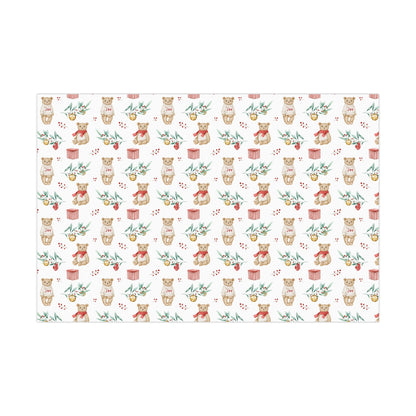 Vintage Teddy Bear Christmas Gift Wrap