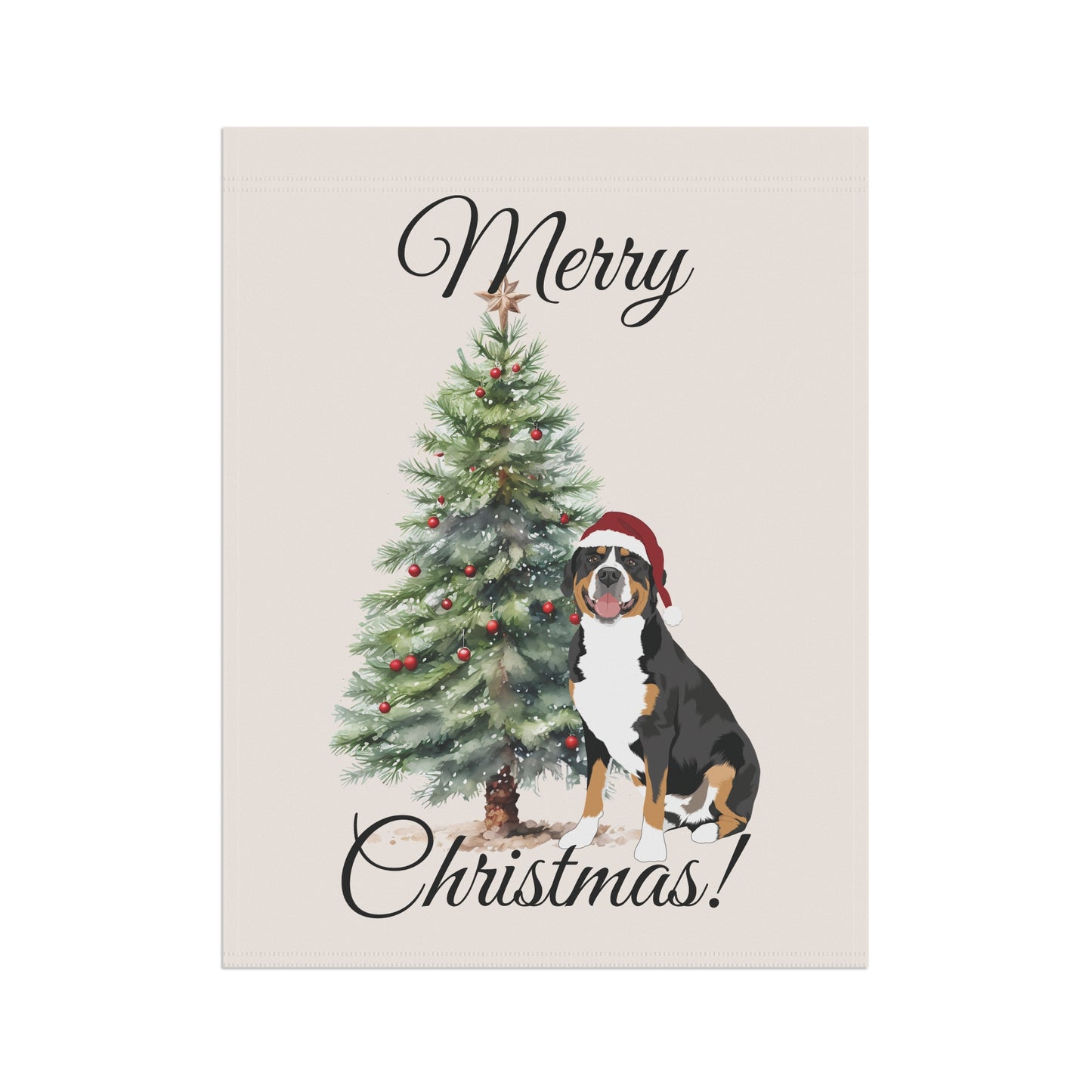 Greater Swiss Mountain Dog Christmas Garden Flag, GSMD Christmas Decor, GSMD, Swissy Christmas