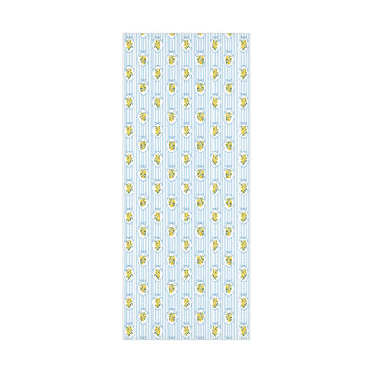 Summer Blue Stripe Lemon Wrapping Paper