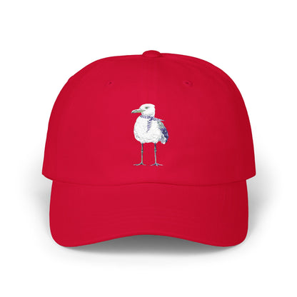 Embroidered Coastal Seagull w/ Summer Scarf Hat - Summer Capsule Collection