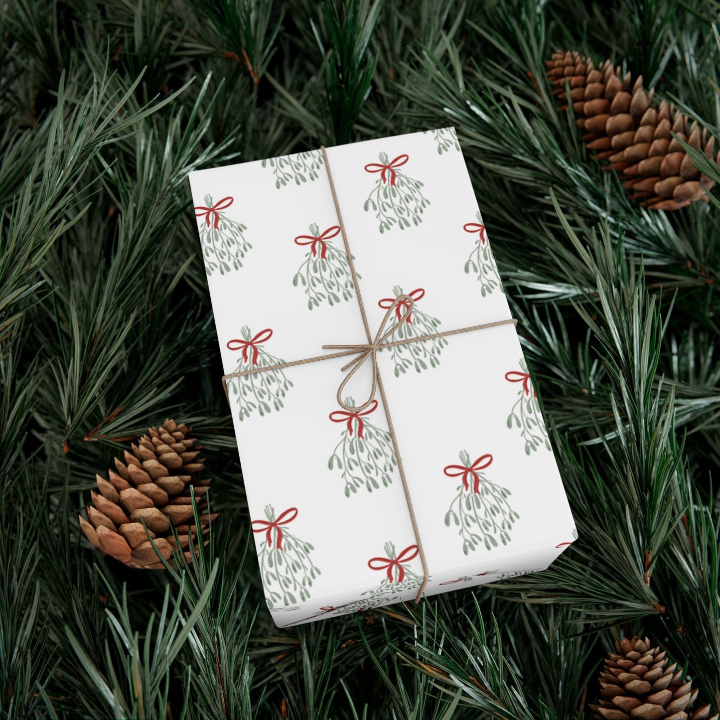 Christmas Mistletoe Wrapping Paper