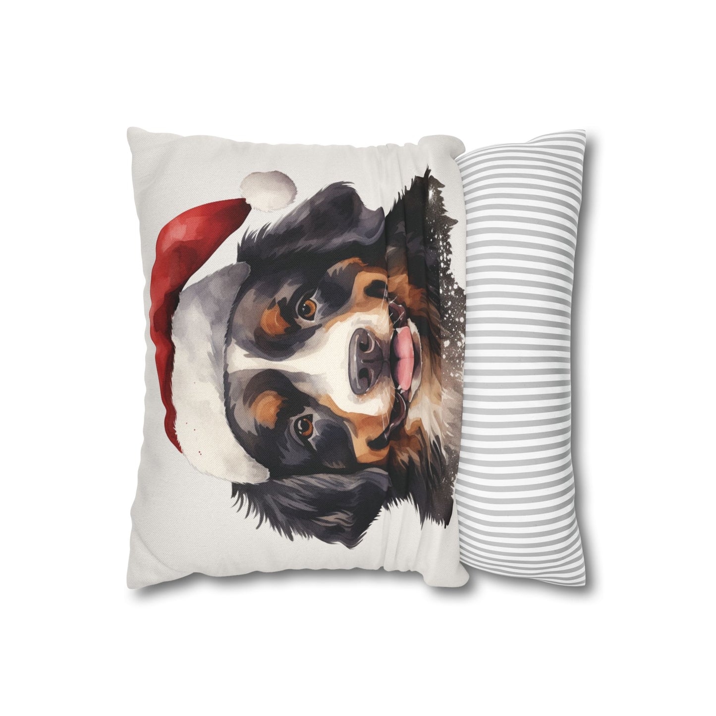 Bernese Mountain Dog Christmas Throw Pillow Cover