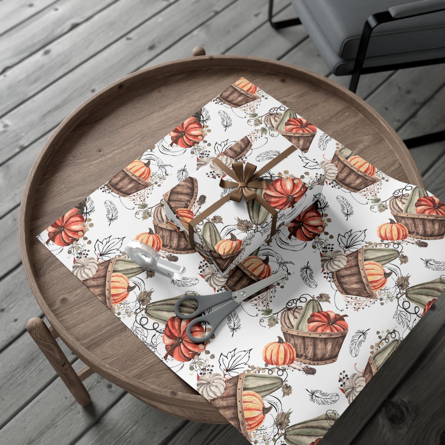 Autumn Pumpkin Patch Wrapping Paper