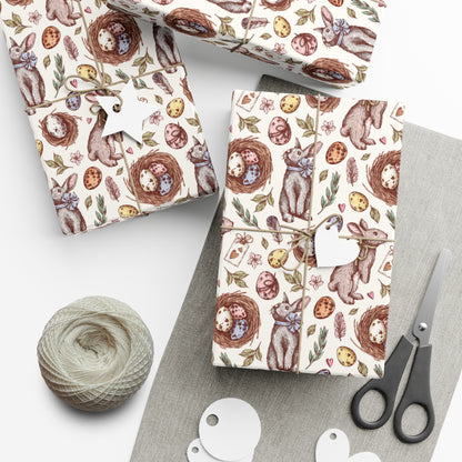 Colorful Easter Sketch Wrapping Paper, Adorable Bunnies Gift Wrap, Wrapping Paper, Easter Gift, Easter Basket, Easter Rabbit