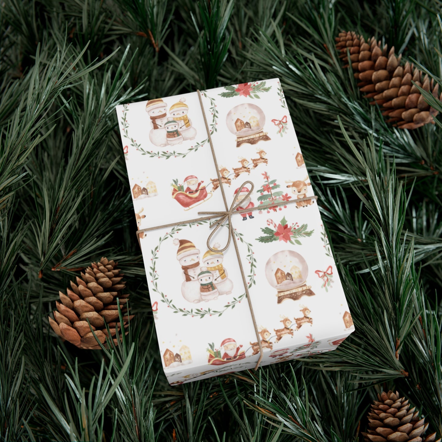 Snowman Family Christmas Wrapping Paper