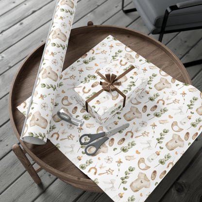 Boho Neutral Baby Shower Wrapping Paper, Baby Shower Wrapping Paper, Baby Shower Gift, Baby boy, Baby Girl, Baby Shower