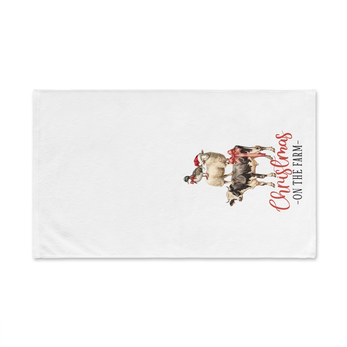 Christmas On The Farm Hand Towel