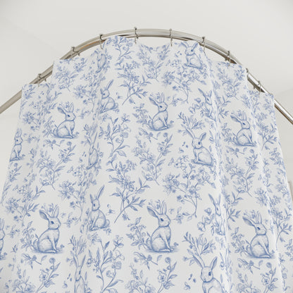 Sketched Rabbit Toile Shower Curtain