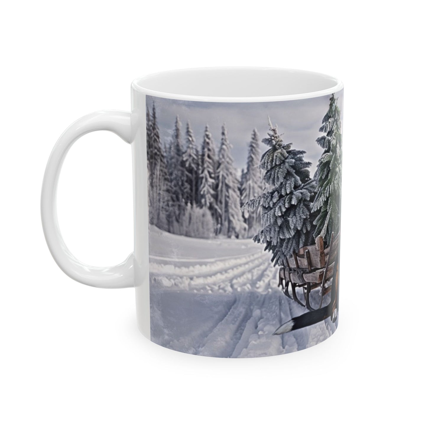 Greater Swiss Mountain Dog Christmas Ceramic Mug, (11oz, 15oz)