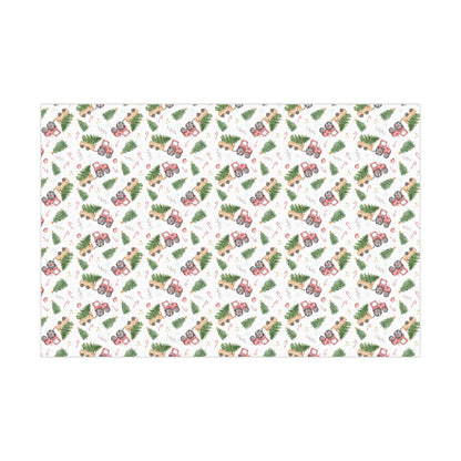 Christmas Tractor Gift Wrap