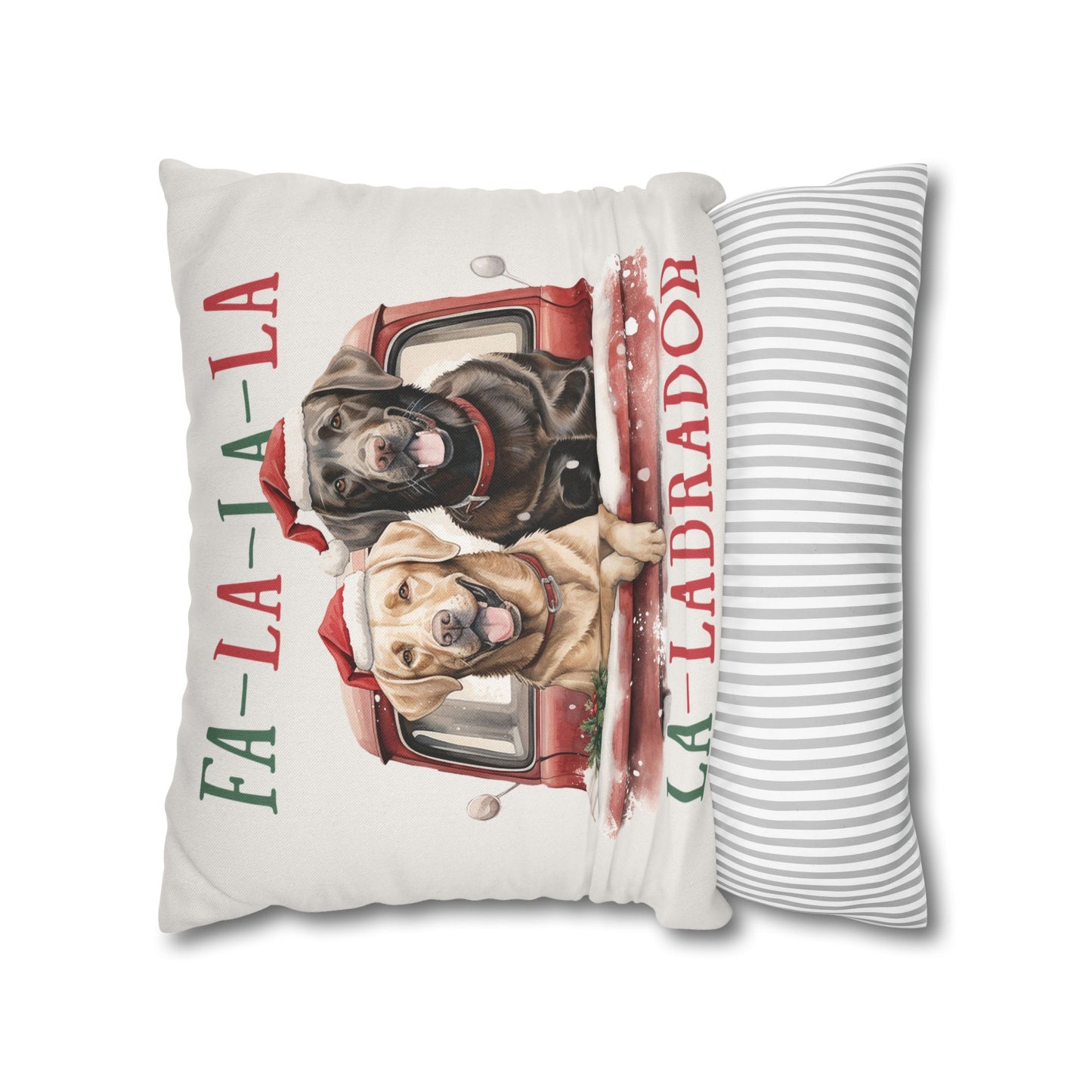 Labrador Retriever Christmas Throw Pillow Cover