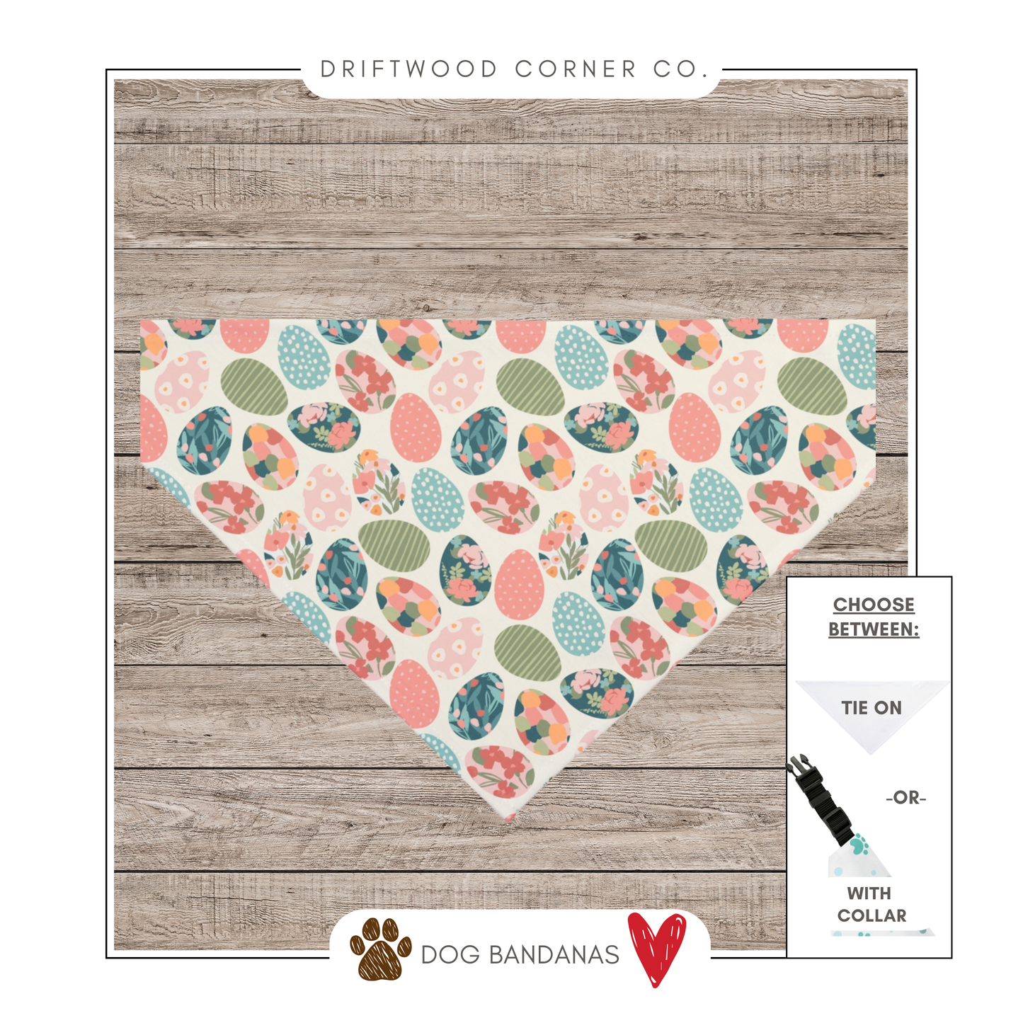 Easter Eggs Dog Bandana, Spring Dog Bandana