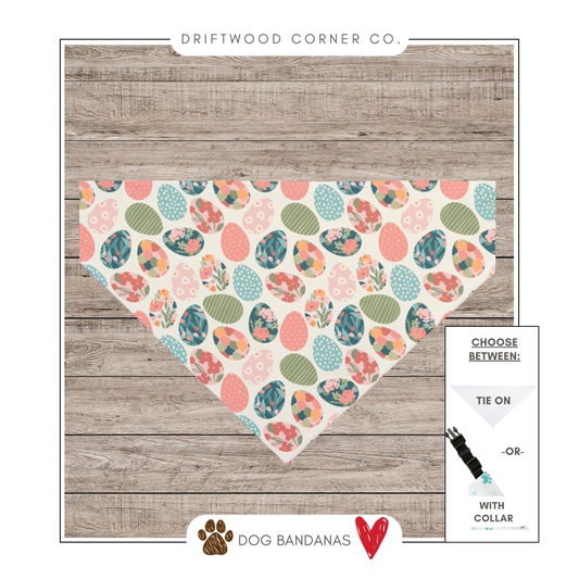 Easter Eggs Dog Bandana, Spring Dog Bandana