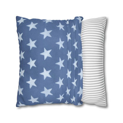 Faded Rustic Style Stars Patriotic Pillow Cover, Pairs Well W/ Our Rustic Red Striped Pillow Cover, Farmhouse Summer Decor