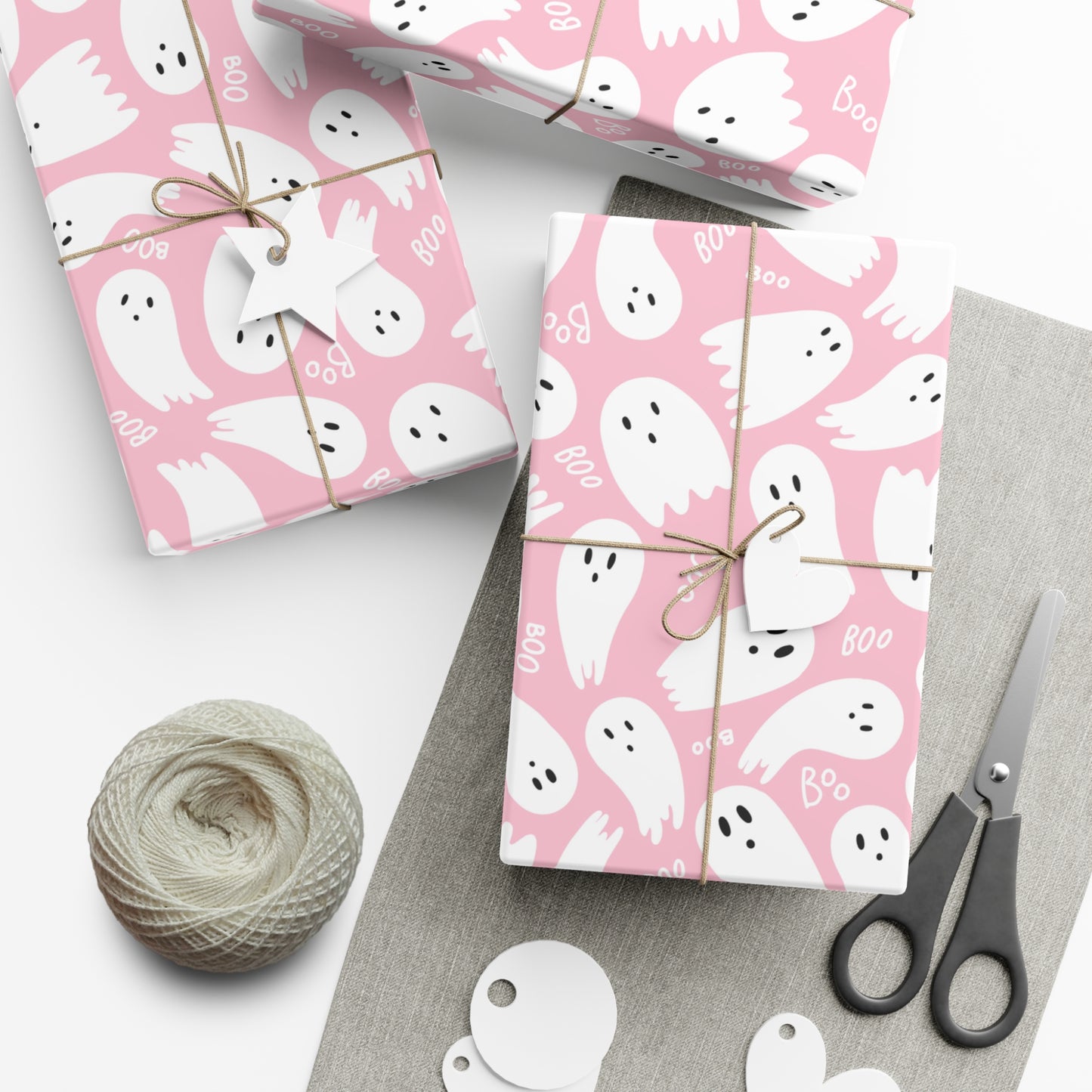 Cute Boo Ghosts Wrapping Paper, Halloween Gift wrap