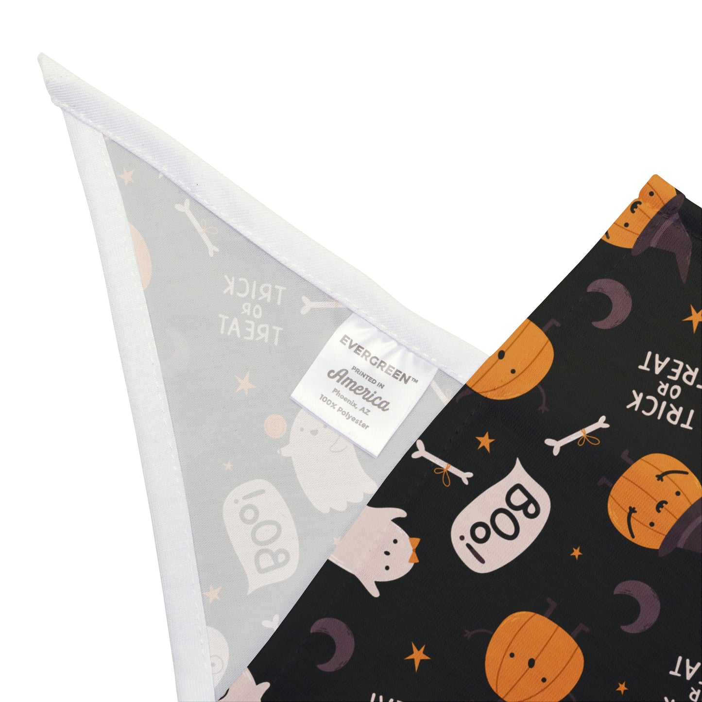 Halloween Pumpkins and Ghosts Dog Bandana, Halloween Dog Apparel, Trick or Treat, Dog Costume, Spooky, Halloween Dog