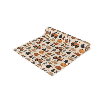 Fall Tractor Pumpkin Table Runner