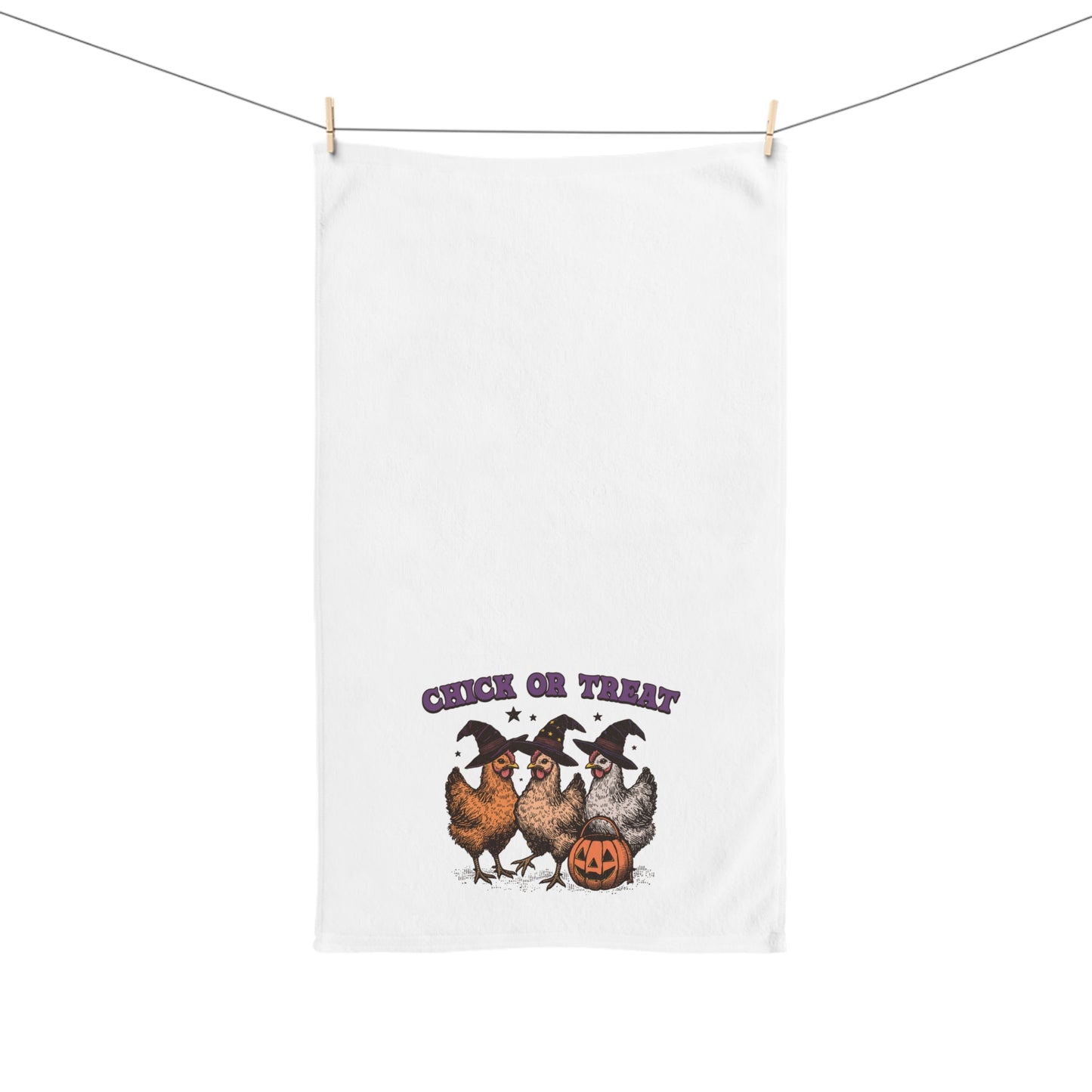 Funny Halloween Chicken Fall Hand Towel