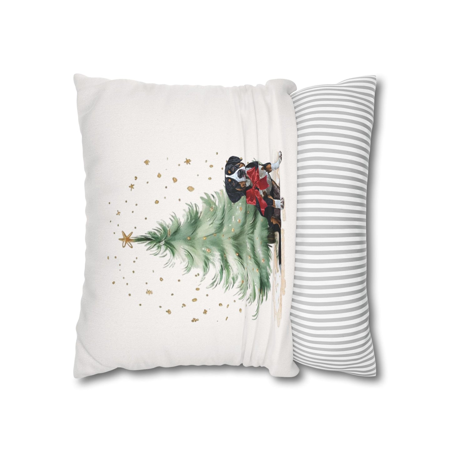 Christmas Swissy Gift Pillow Cover, Double Sided Print