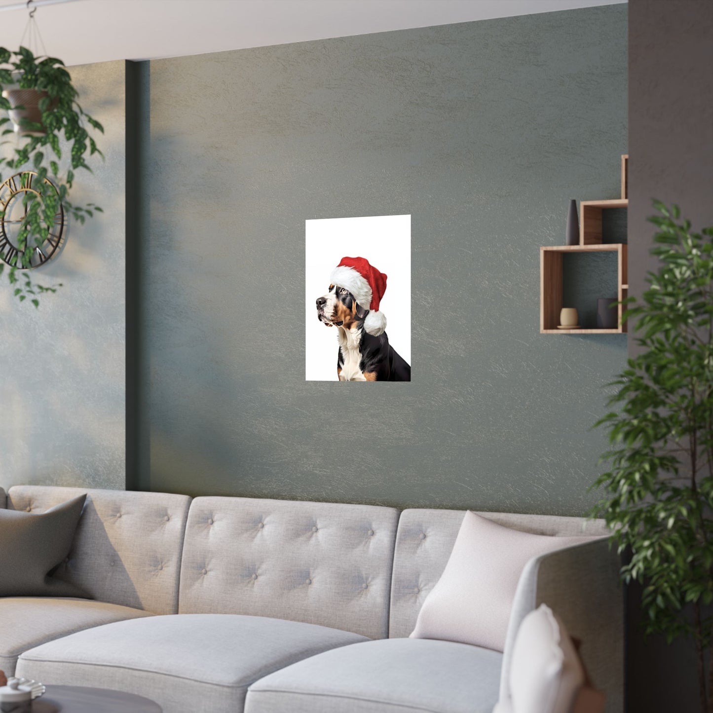 Swissy Christmas Wall Art Print