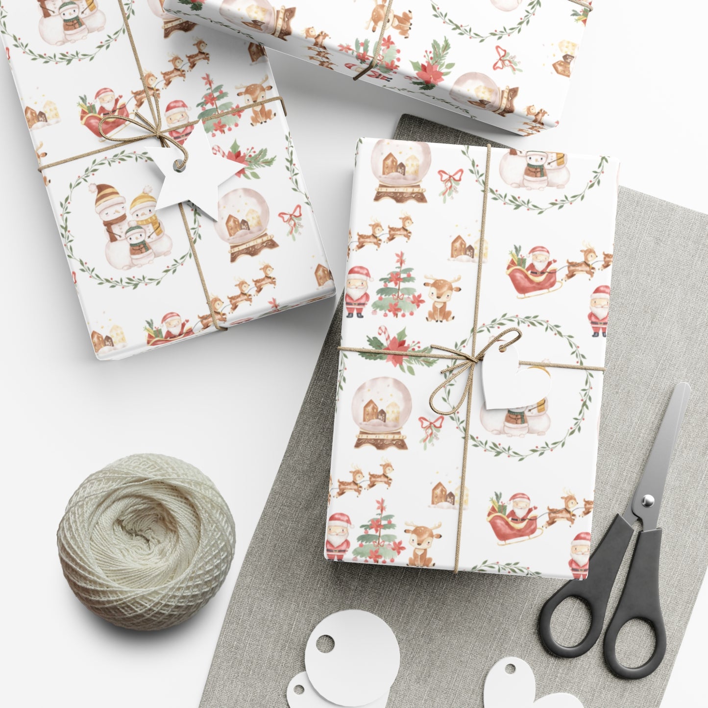 Snowman Family Christmas Wrapping Paper