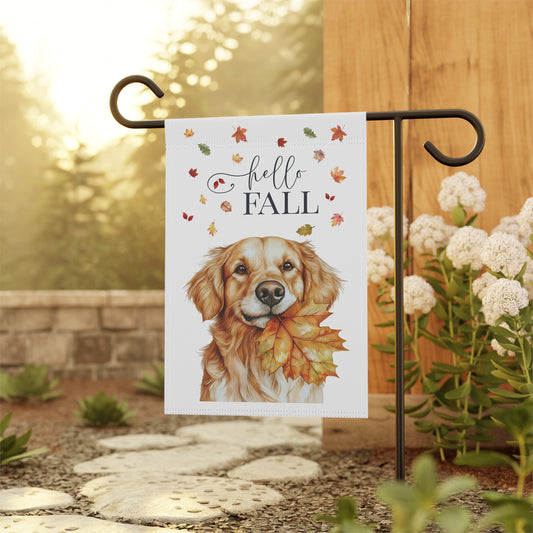 Golden Retriever Fall Garden Flag