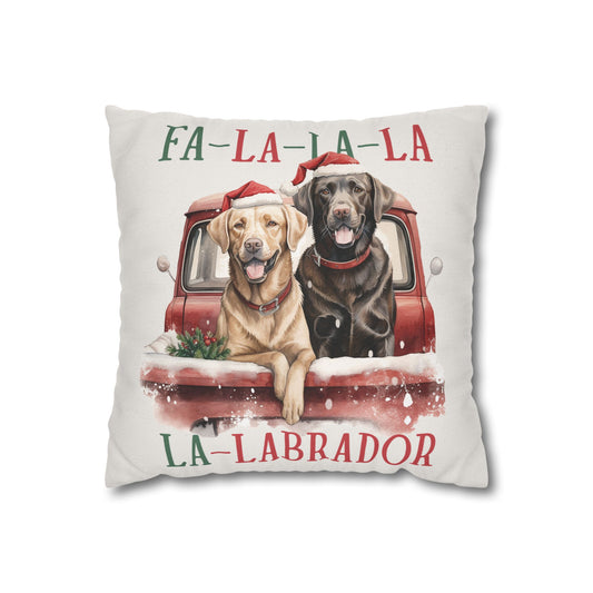 Labrador Retriever Christmas Throw Pillow Cover